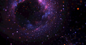 紫色光影斑点晚会粒子舞台背景