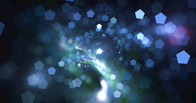 蓝色光影斑点晚会粒子舞台背景