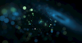 蓝色光影斑点晚会粒子舞台背景