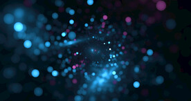 蓝色光影斑点晚会粒子舞台背景
