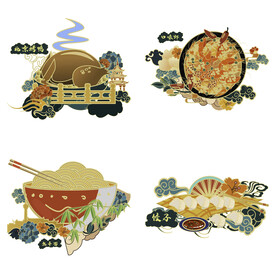 国潮卡通菜肴川菜