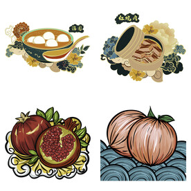 国潮卡通菜肴川菜