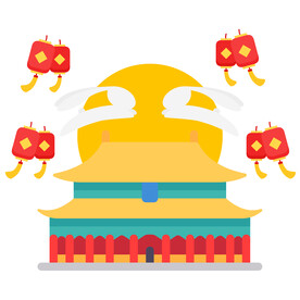 国潮手绘卡通中秋月亮海报