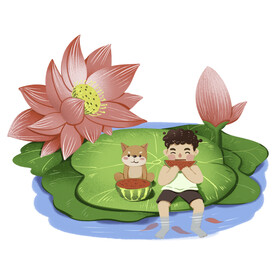 夏天夏季卡通元素