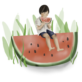 夏天夏季卡通元素