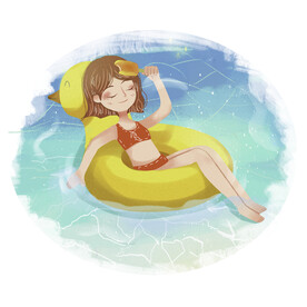 夏天夏季卡通元素