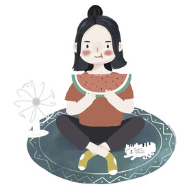 夏天夏季卡通元素