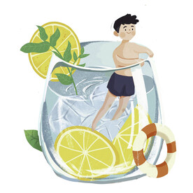 夏天夏季卡通元素