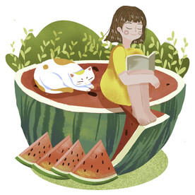 夏天夏季卡通元素