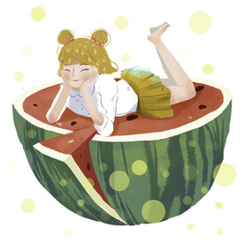 夏天夏季卡通元素