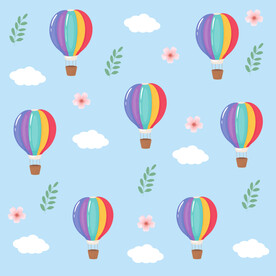 热气球背景图案