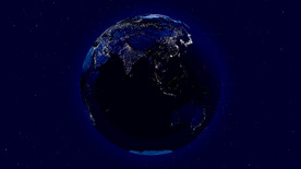 地球夜晚宇宙视角图