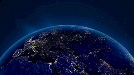 地球夜晚宇宙视角图