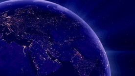 地球夜晚宇宙视角图