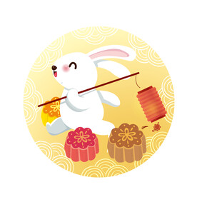 月饼 中秋节 兔子 灯笼