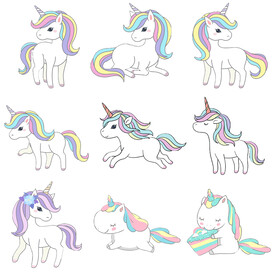 彩虹独角兽素材