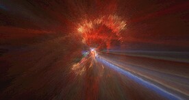 酷炫爆破放射宇宙星空图片