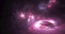 喷溅发散放射绚丽宇宙星空图片