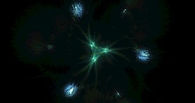 喷溅发散放射绚丽梦幻宇宙