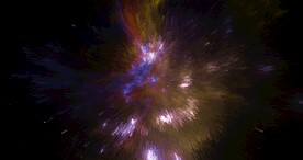 酷炫爆破放射宇宙星空