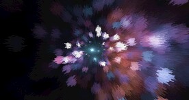 酷炫爆破放射宇宙星空