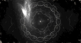 黑白格调宇宙星空粒子