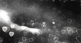 黑白格调爱心粒子