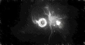 黑白格调宇宙星空粒子