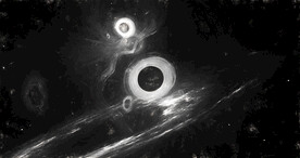 黑白格调宇宙星空粒子图片