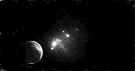 黑白格调宇宙星空粒子图片