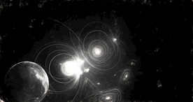 黑白格调宇宙星空粒子图片