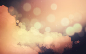 金色黄昏天空柔和光晕背景图