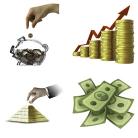 金融金币钱财素材