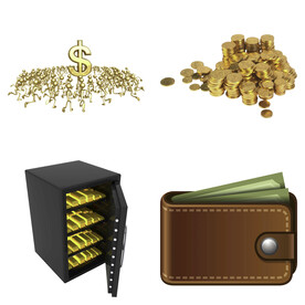 金融金币钱财素材