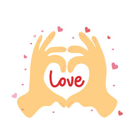 情人节素材  手势