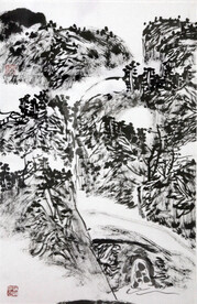 郭洪亮国画 山水画竖幅