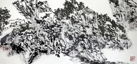 郭洪亮国画山水横幅