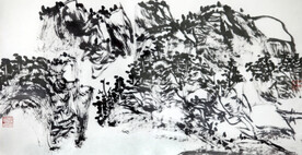 郭洪亮国画山水画横幅