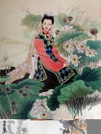 崔景哲 何仙姑 工笔画