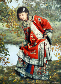 邸立丰 新衣 油画