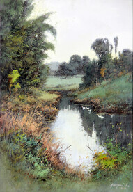 冯秋知 风景图 油画