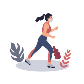 室外运动的女性