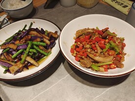 爆炒茄子 炒猪肚