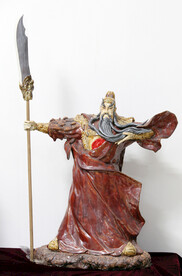 韦华 关公 瓷雕 