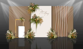 咖色婚礼合影区