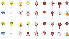 动物造型花草牌