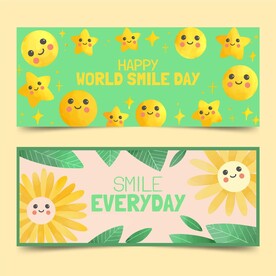 微笑日模板