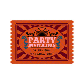 复古票据  模版