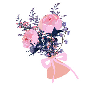 玫瑰花束 粉色玫瑰 