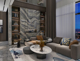 别墅豪宅客厅室内效果